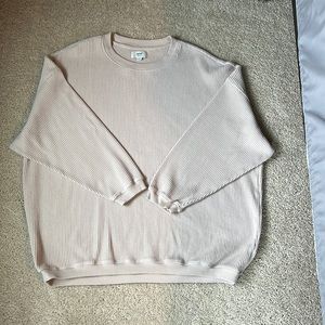 Aerie waffle crewneck